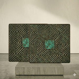 Geo-Verdigris Accent Mat