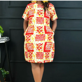 Zua Flora Ankara Dress